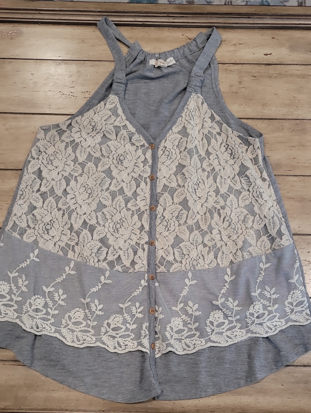 6 For $25 Rewind Light Blue Lace-Front Camisole
